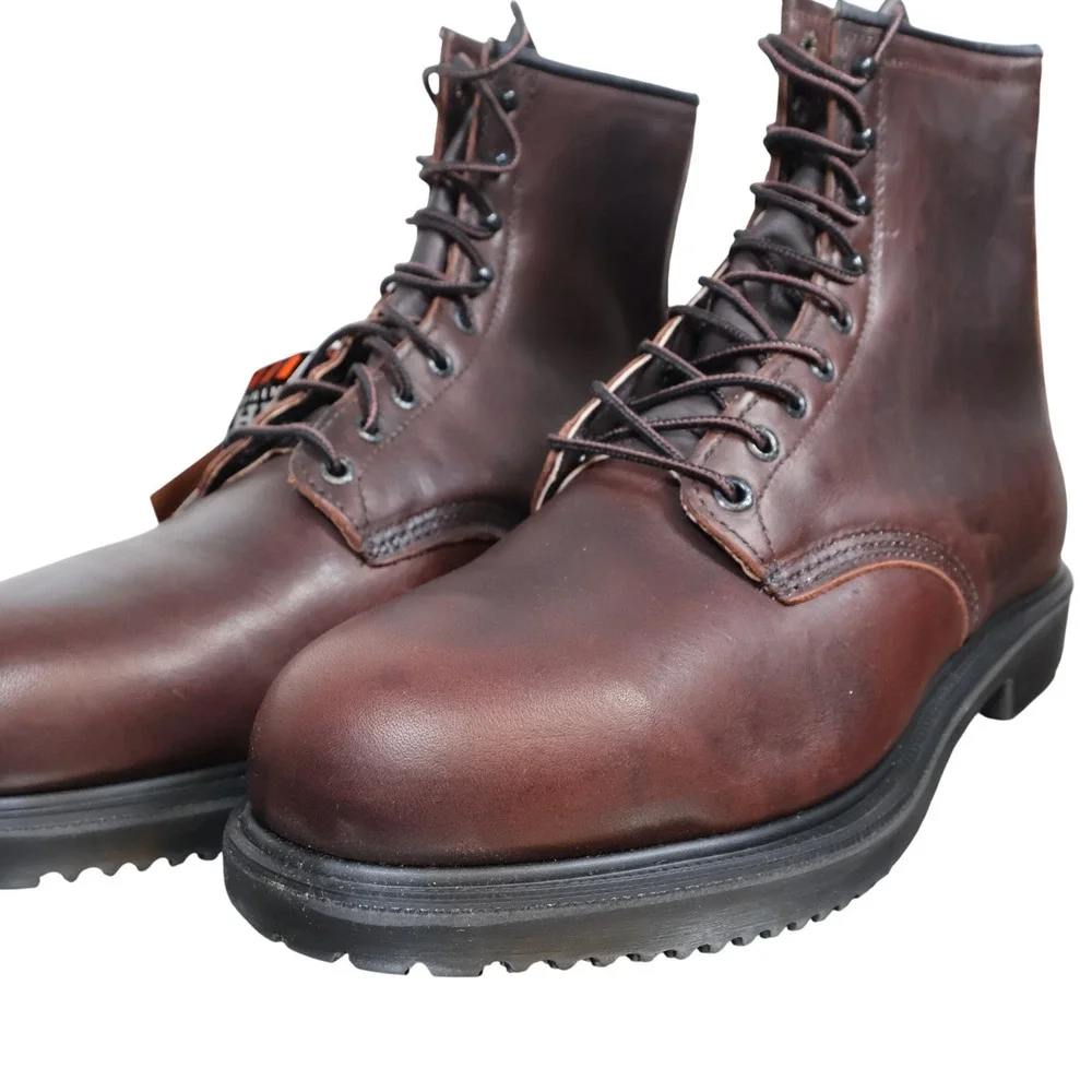 Red Wing 4412 Work Boots Mens 12 E2 Brown Leather Steel Toe Made in USA